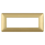 Bticino matix placca 6 posti tecnopolimero colorata am4806 *** colore oro gold, confezione 1