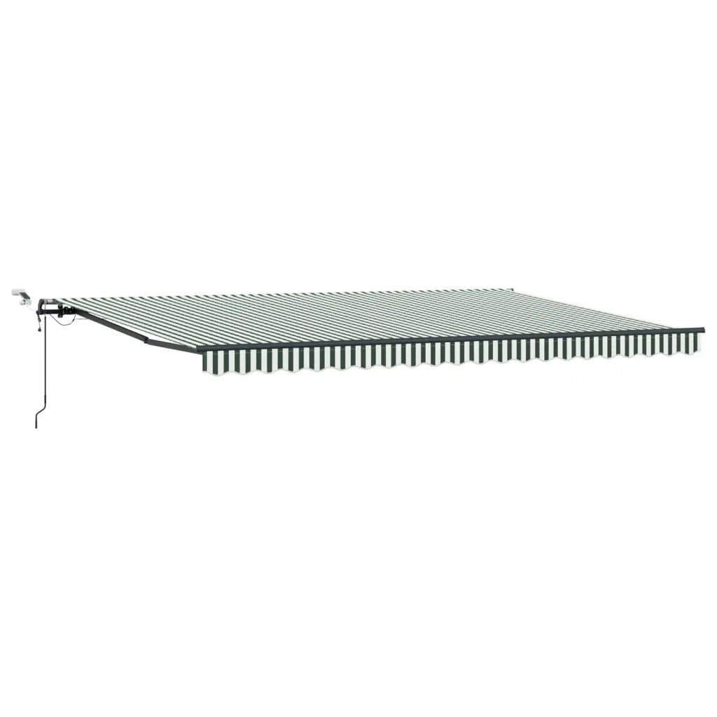 Tessuto per Tenda con Verde e Bianco 500 × 300 cm Poliestere 3331466