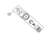 Kit assemblato pignone conico supporto lama da matr. PG3820 forbice PV280