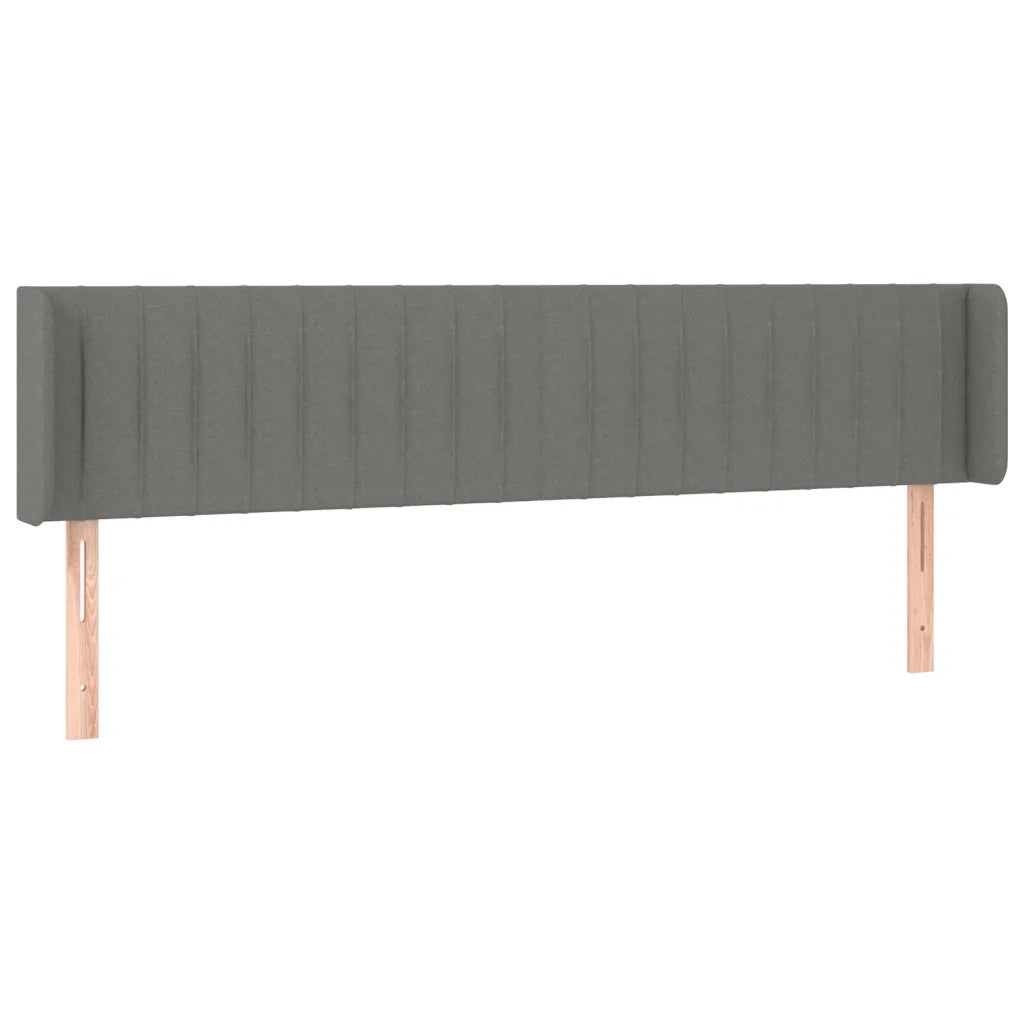 Testiera a LED Grigio Scuro 163x16x78/88 cm in Tessuto 3123481