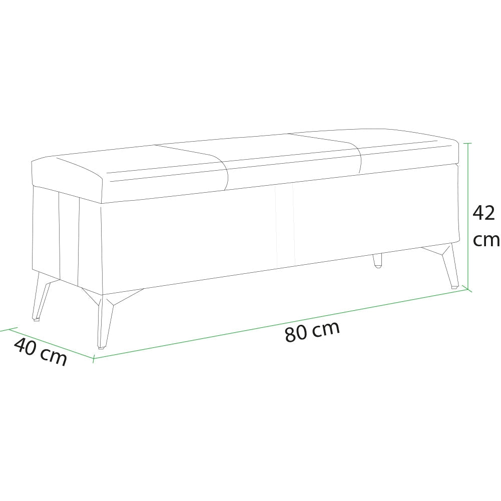 Cassapanca Contenitore Beige in Ecopelle con Piedini in Metallo Oro Panca Pouf