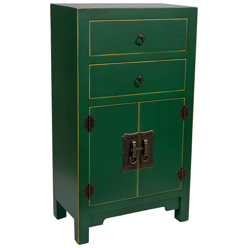Mobile da ingresso in legno con 2 cassetti e 2 porte 45x26x81