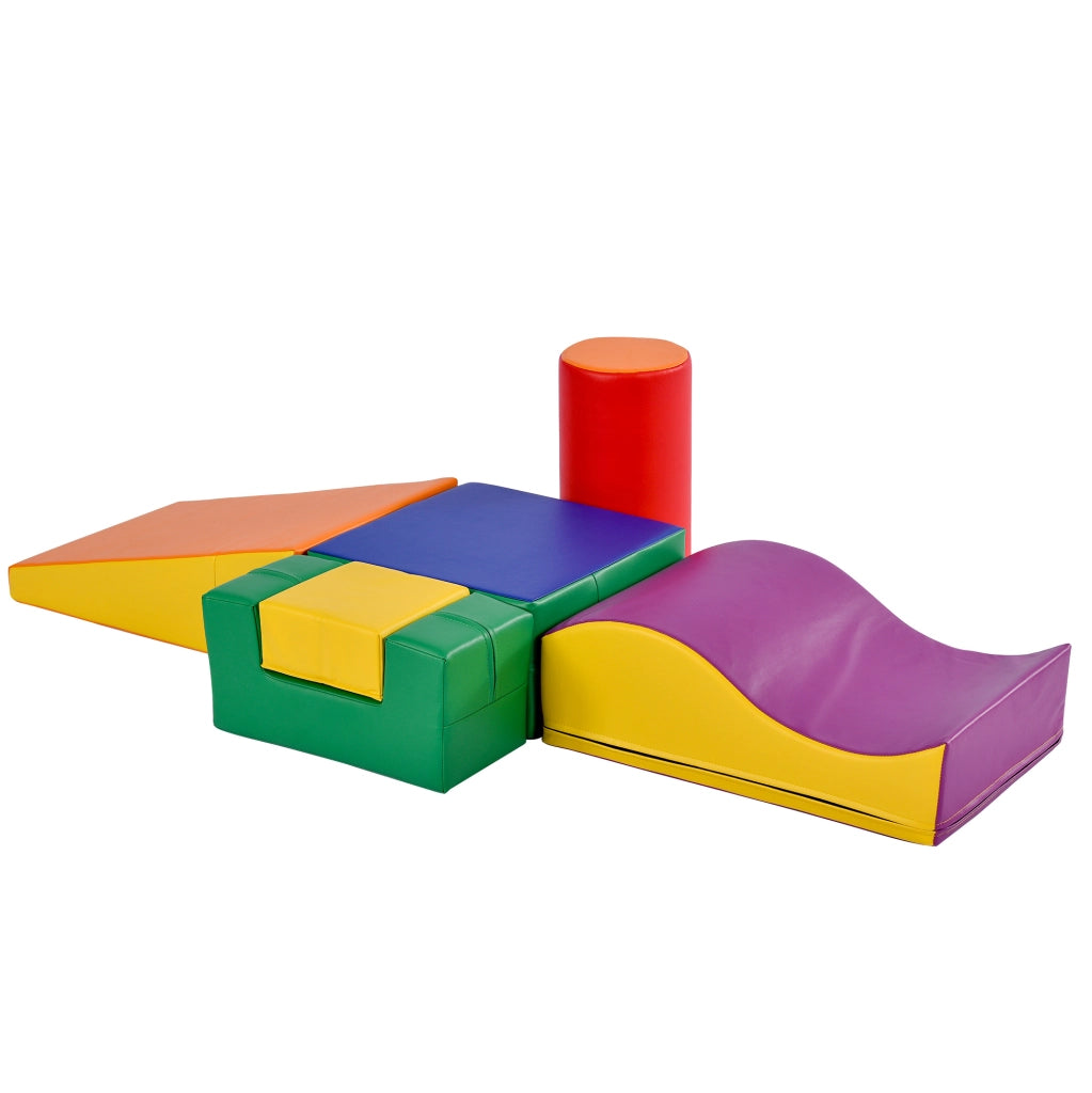 Blocchi morbidi per bambini 65.5x65.0x43.5 cm multifunzione in PU giallo