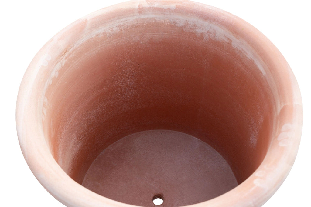 Biscottini VASO CONCA INVECCHIATA, IN TERRACOTTA TOSCANA 100% MADE IN ITALY INTERAMENTE LAVORATA A MANO L62XPR62XH55 CM