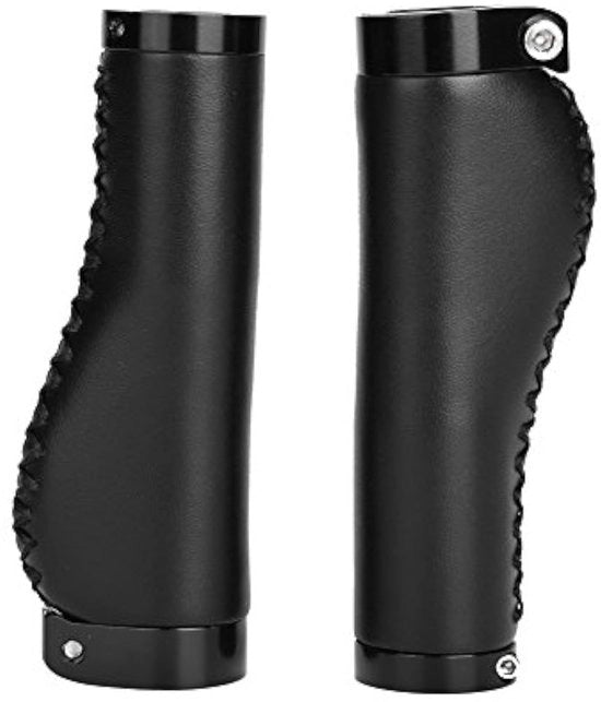 Manubri per bicicletta in pelle PU 1 paio - manubri chiusibili - impugnature comode - durature - per mountain bike e bicicletta pieghevole - manubri in pelle
