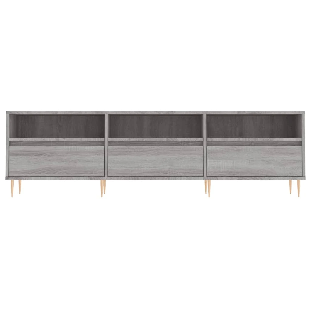 Mobile TV multimediale scaffale TV mobile TV sala da pranzo soggiorno camera da letto Sonoma 150 x 30 x 44,5 cm legno ingegnerizzato grigio 02_0028398