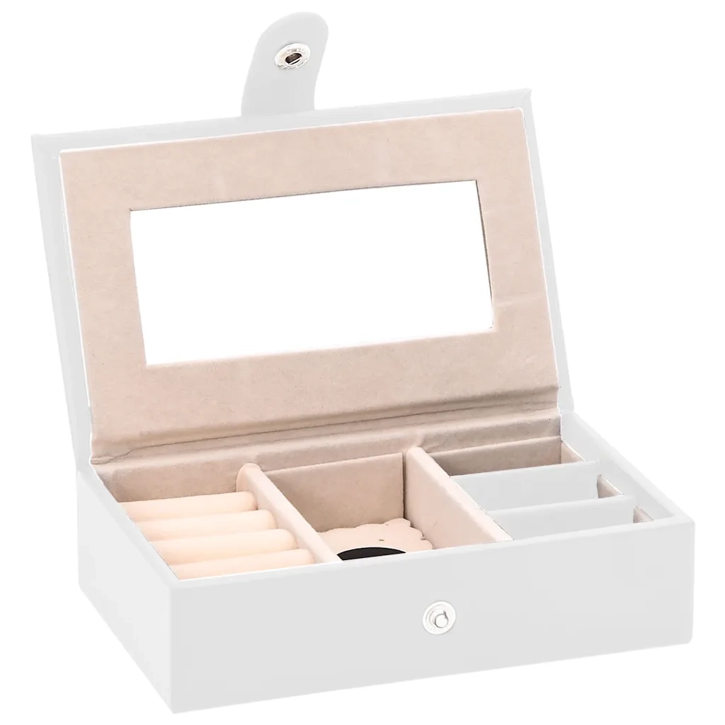 vidaXL Portagioie a 3 Strati con Specchio Bloccabile 26x18x17,5 cm