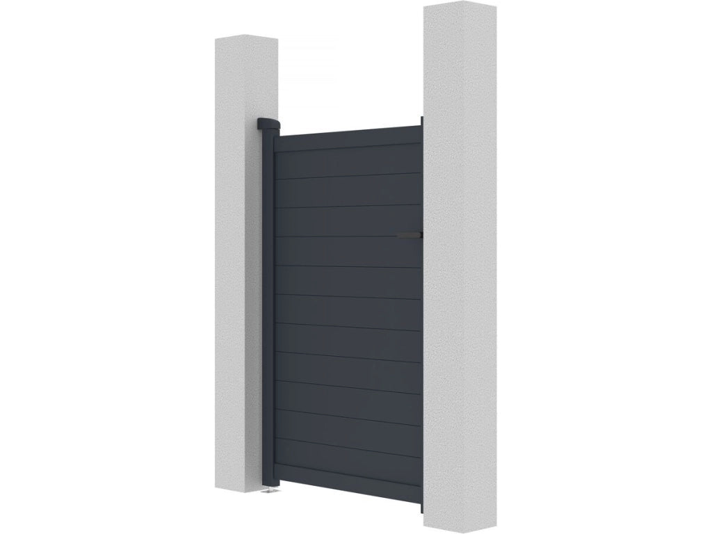 Cancello in alluminio "Marc" - 101,2 x 155,9 cm - Grigio