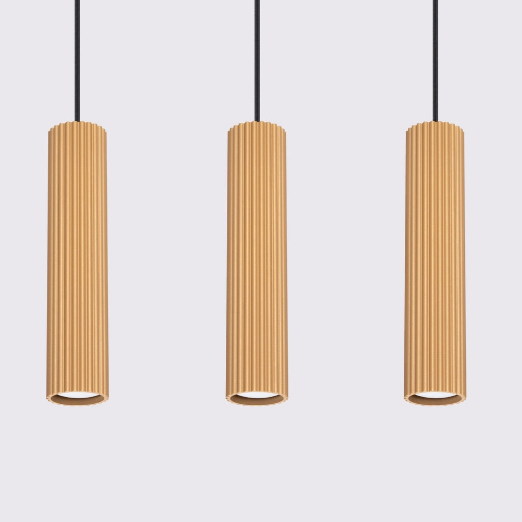 Sospensione moderna oro/nero 3 tubi GU10 GRAVIO Pure Lume