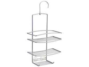 SUPPORTO PER DOCCIA A 3 PIANI SERIE ONDA  cm.18x11x38/48    METALTEX