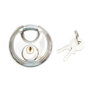 Lucchetto a disco in acciaio inox con 2 chiavi