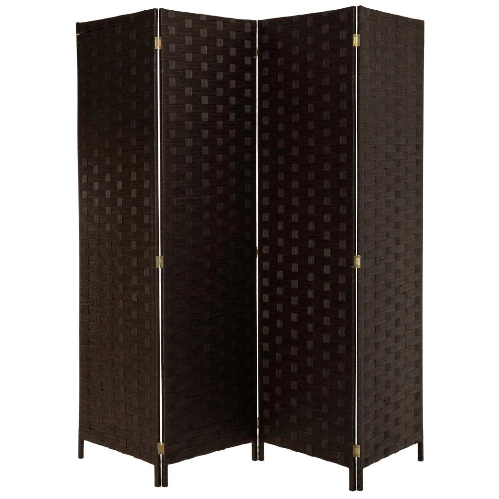 Biombo de papel trenzado 4 hojas 50(x4)x3x180h cm