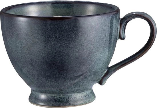 Moka grande, cappuccinomoka, ceramica, 500 ml, tazza da caffè in ceramica, moka grande, tazza da caffè in porcellana, moka grande con manico, caffè macchiato, moka da tè (verde nebbia)