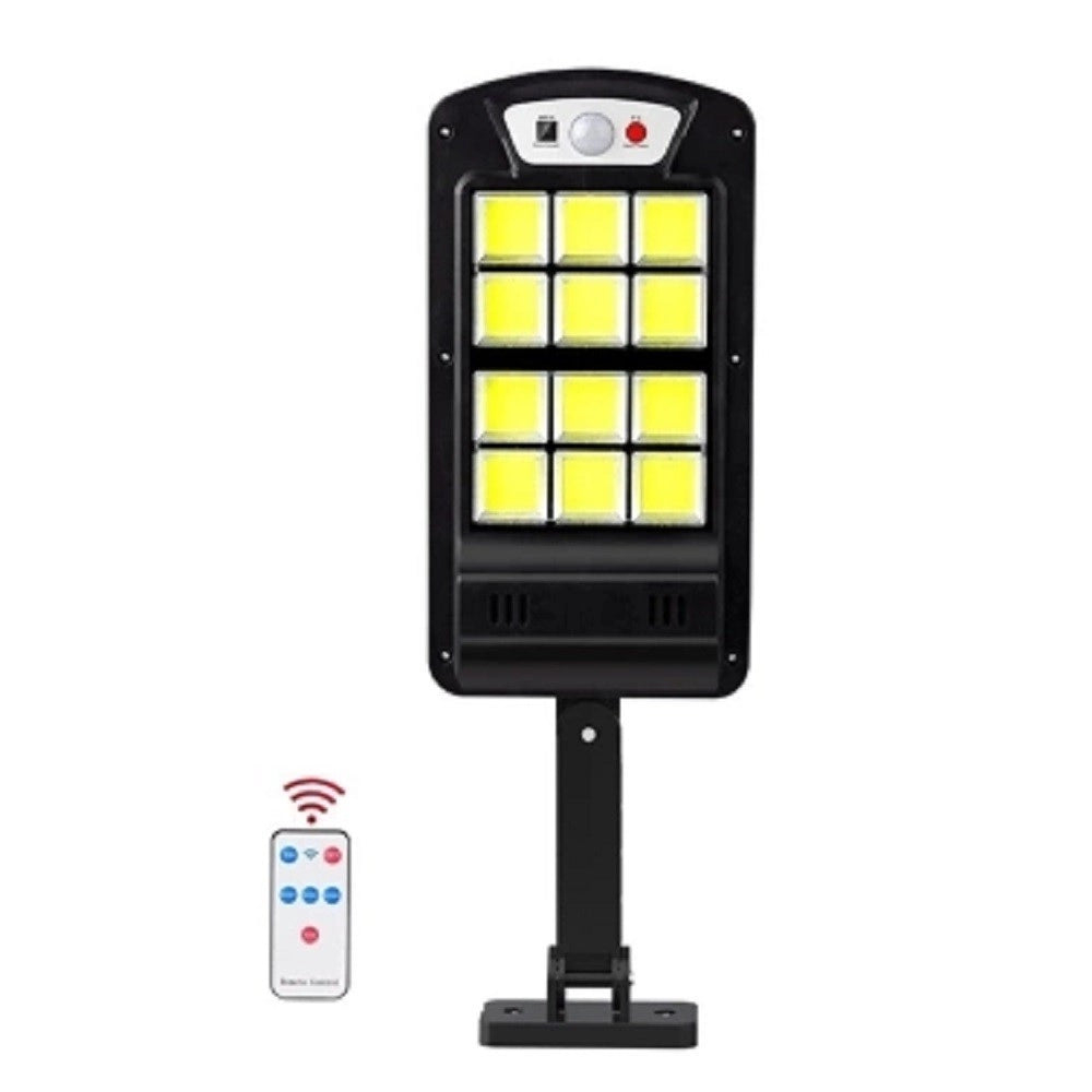 Trade Shop - Luce Ad Energia Solare Sensore Di Movimento A Led Staffa Telecomando Giardino -