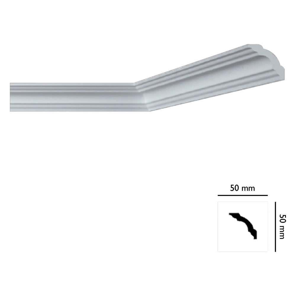 CORNICE DECORATIVA PER SOFFITTO mod. I750 - mm. 50x50- 65 pezzi  - BOVELACCI