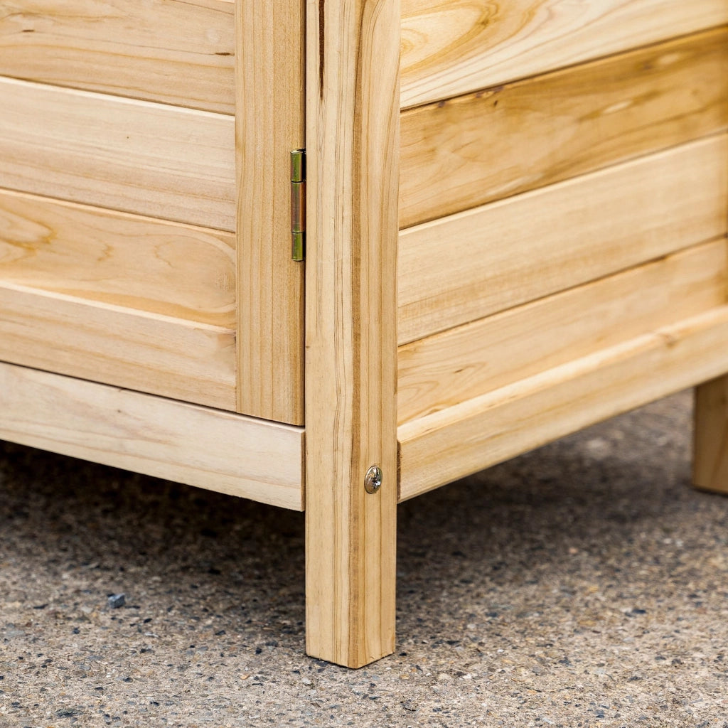 EasyComfort Armadietto da Esterno a 2 Ripiani in Legno di Abete con Design Rialzato e 2 Ante, 83x40x92 cm