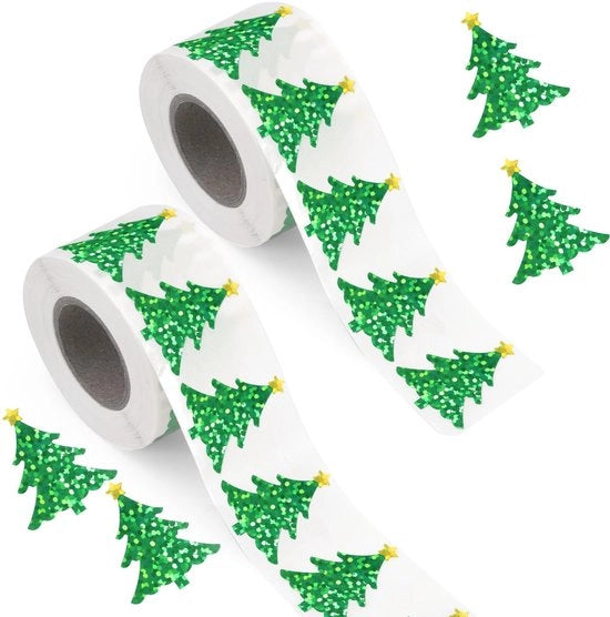 Sticker natalizi da assemblaggio 1000 pezzi - autoadesivi - impermeabili al laser - decorativi - confezioni regalo - dimensioni 3x2,5 cm - adesivi decorativi
