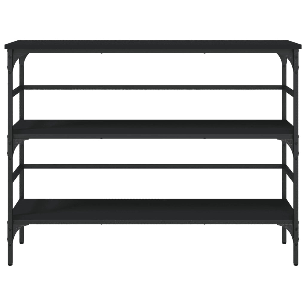 Tavolino Consolle Nero 100x32x75 cm in Legno Multistrato