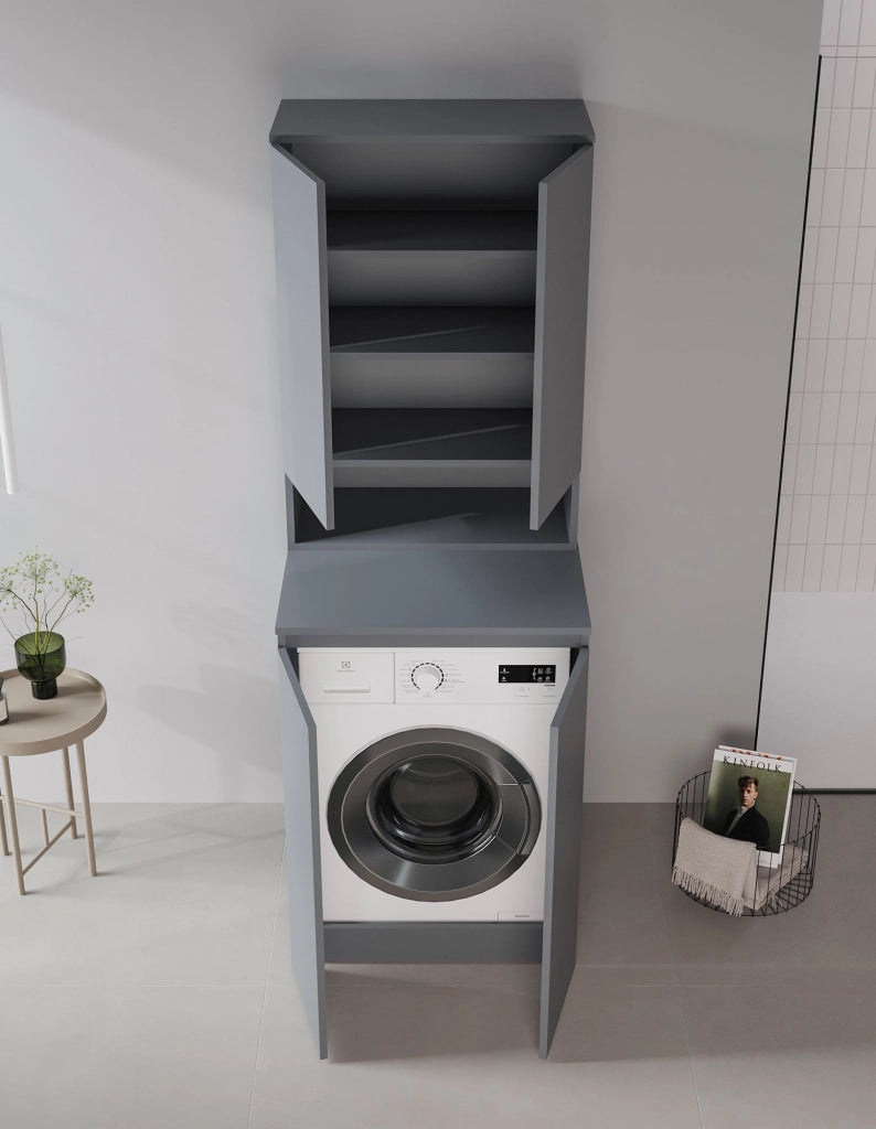 Mobile da bagno "Bosco Lume 70" - 70 x 36 x 100 cm - Antracite opaco