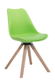 Sedia ospite Troyes Girevole Similpelle Quadrato verde,natura