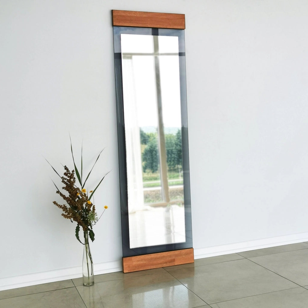 Lanzada, Specchio Forma Rettangolare, 50x170h cm Marrone Rovere
