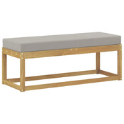 Panchina da esterno | Panchina da Giardino | Panca da Giardino con cuscino Bianco 115 x 43 x 45 cm