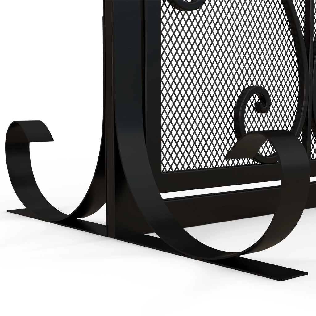 Griglia di protezione per camino ¨C zephmum ¨C nero 105x40x80.5 cm