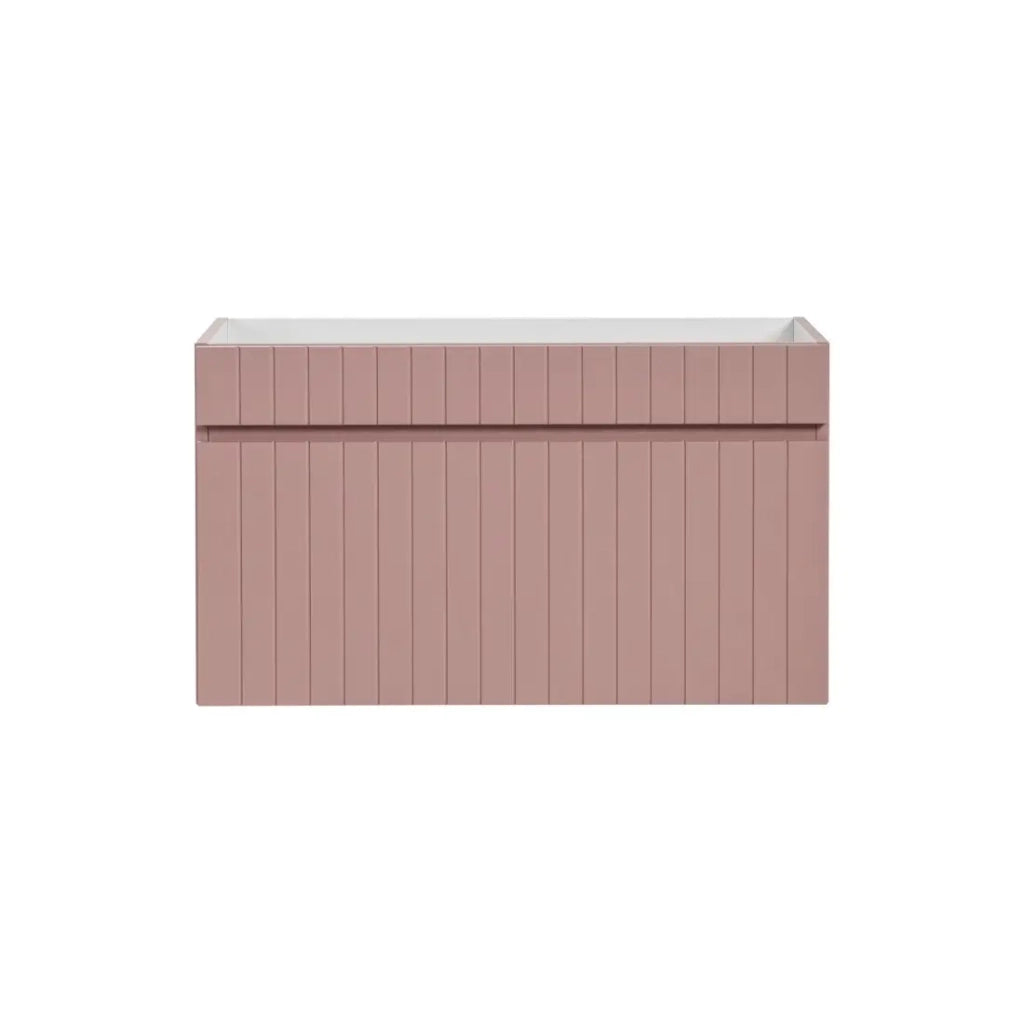 Mobile sottolavabo ICON 80 cm - 1 cassetto - Rosa cipria - Sospeso - Stile moderno