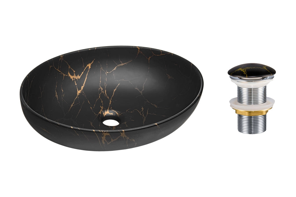 Set lavabo con tappo click-clack Lavabi da appoggio 52 x 1401 x 40 cm