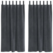Tende Oscuranti | Tende Blackout 2 pz Grigio chiaro 140 x 175 cm Velluto