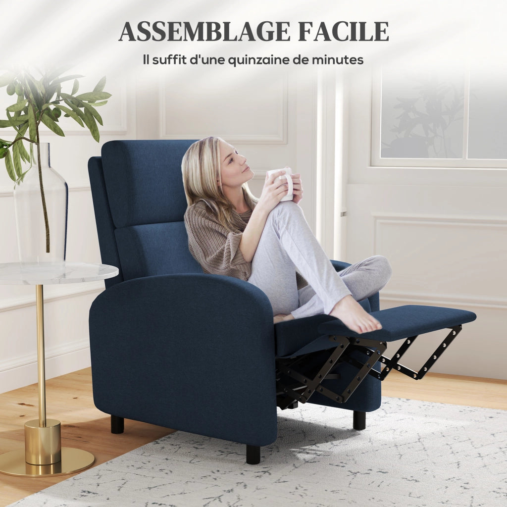 Poltrona relax reclinabile ¨C Xylo ¨C schienale regolabile 160¡ã con poggiapiedi integrato