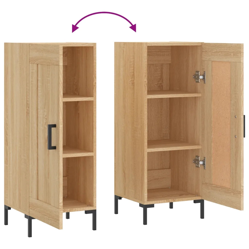 Credenza | Madia | Buffet da pranzo | Armadio da pranzo Rovere Sonoma 34,5x34x90 cm in Legno Multistrato