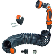 Trade Shop - Tubo Estensibile Da Giardino Terrazzo Pompa Spirale 10mt Con Pistola Irrigazione -