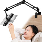 Sostegno da Tavolo per Tablet Rotativo 360 Gradi - Altezza Adattabile per iPad - Braccio Flessibile Regolabile - Lettura e Visione di Video in Comfort
