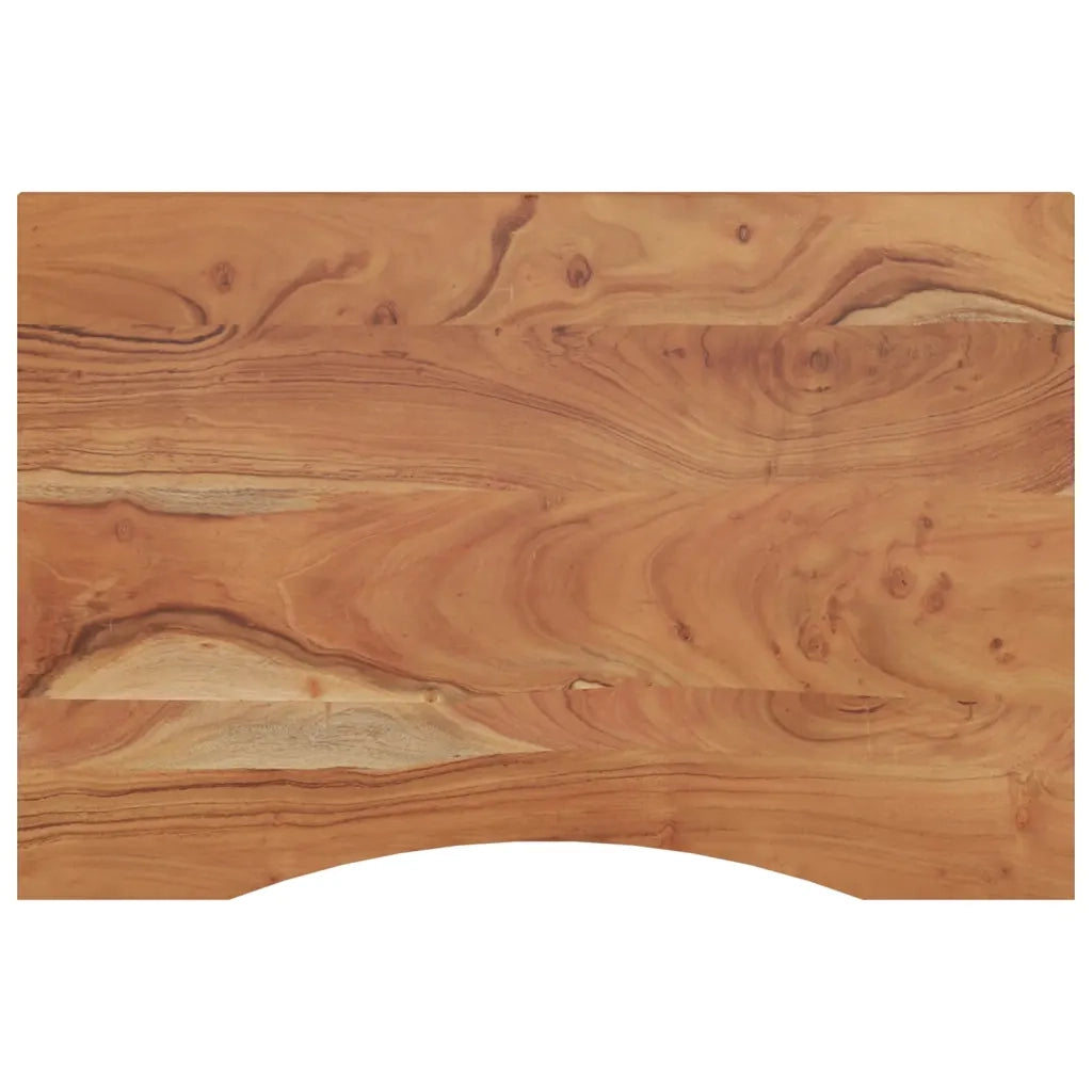 Piano Scrivania 100x60x2,5cm Rettangolare Legno Massello Acacia