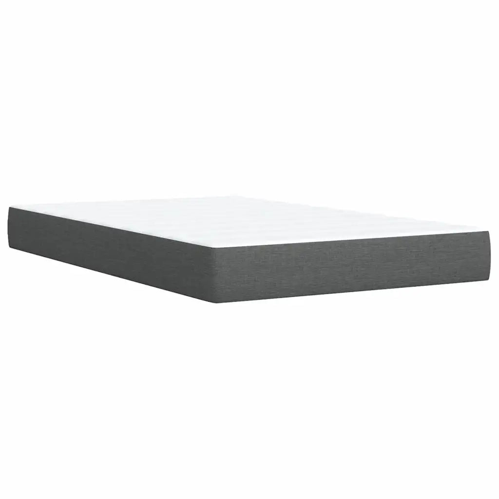 Giroletto a Molle con Materasso Grigio Scuro 120x190cm Tessuto 3287403