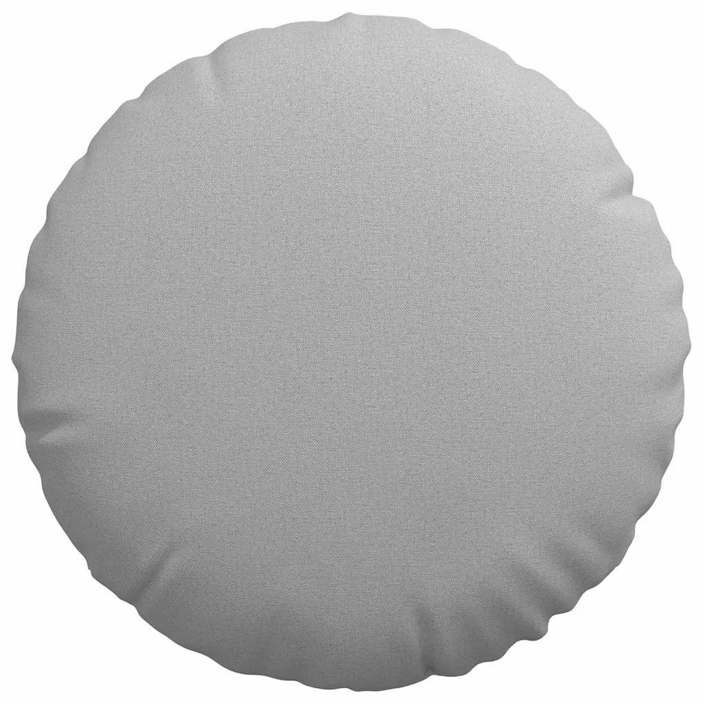 Cuscini per Seduta 2 pcs Grigio Nuvola Ø50 x 19 cm Tessuto 42014170