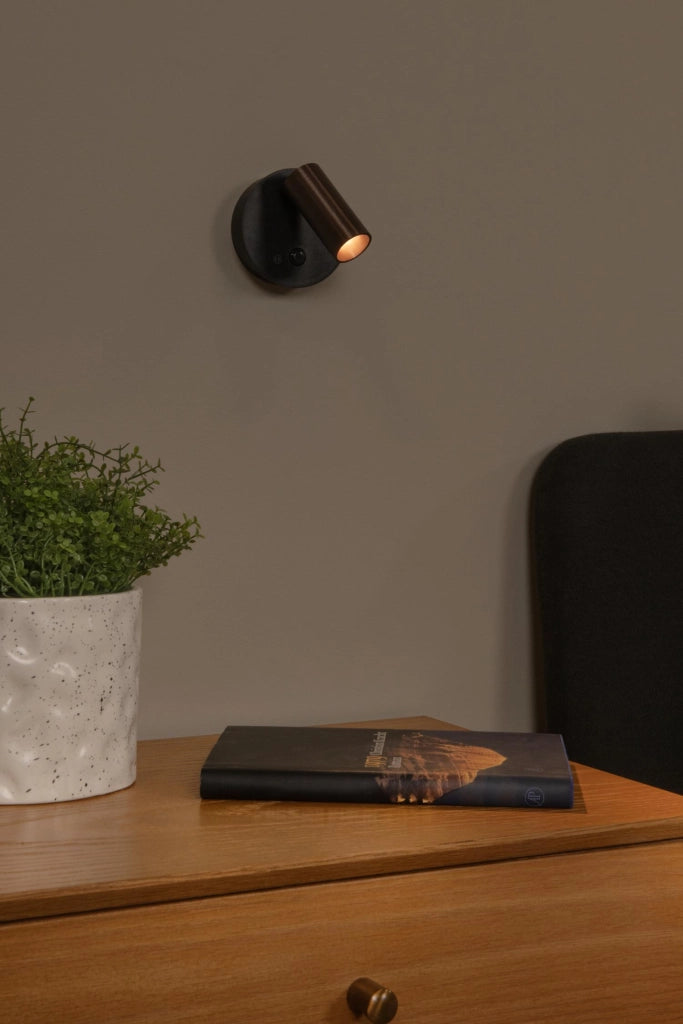 Faretto da parete LED 2W PIR grigio nero TONI Lucide