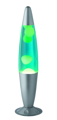 Lampada Lava Lamp da Interno H 41 in Metallo Argento