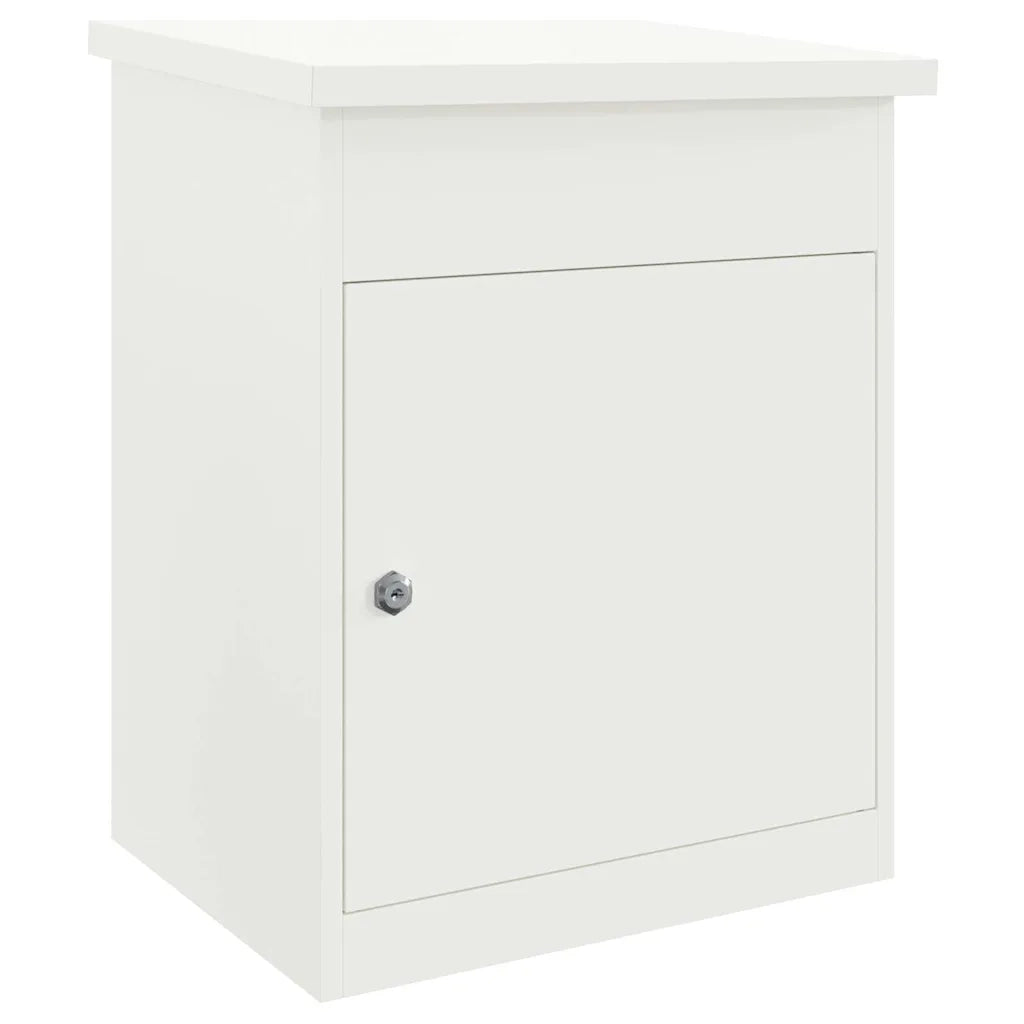 Cassetta per pacchi con porta Bianco 47.5 x 38 x 59 cm Acciaio 874941