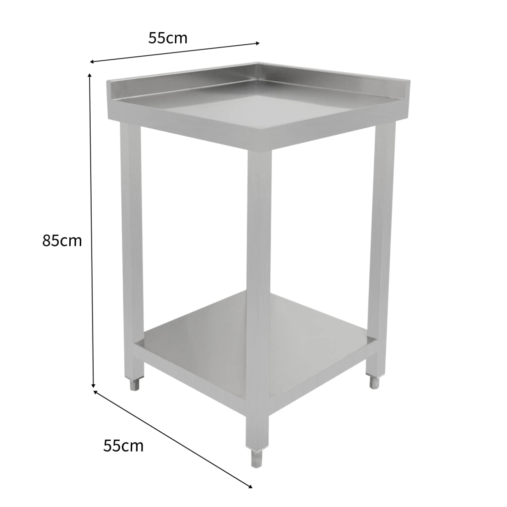 Unità Angolare Modulare da Cocktail Bar con Splashback in Inox 85x55x55cm