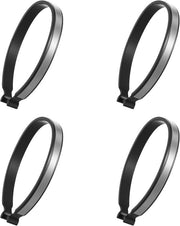 Clips di Riflessione per Cicli - Clips di Sicurezza - Visibilità Ciclisti - Coating di Riflessione Elevato - 4 Pezzi - Grigio