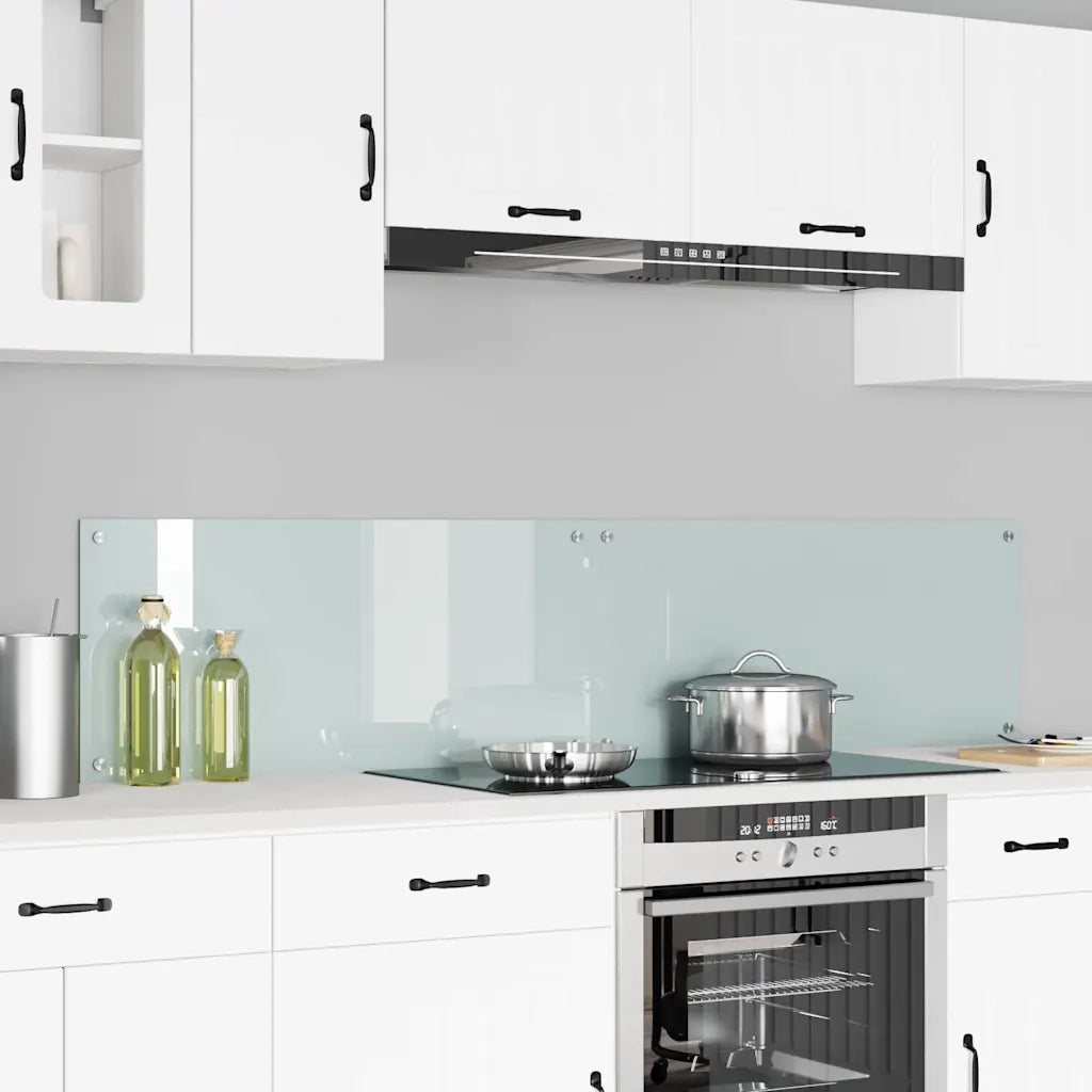 Schienale da cucina 2 pcs Bianco 90 x 40 cm vetro temperato