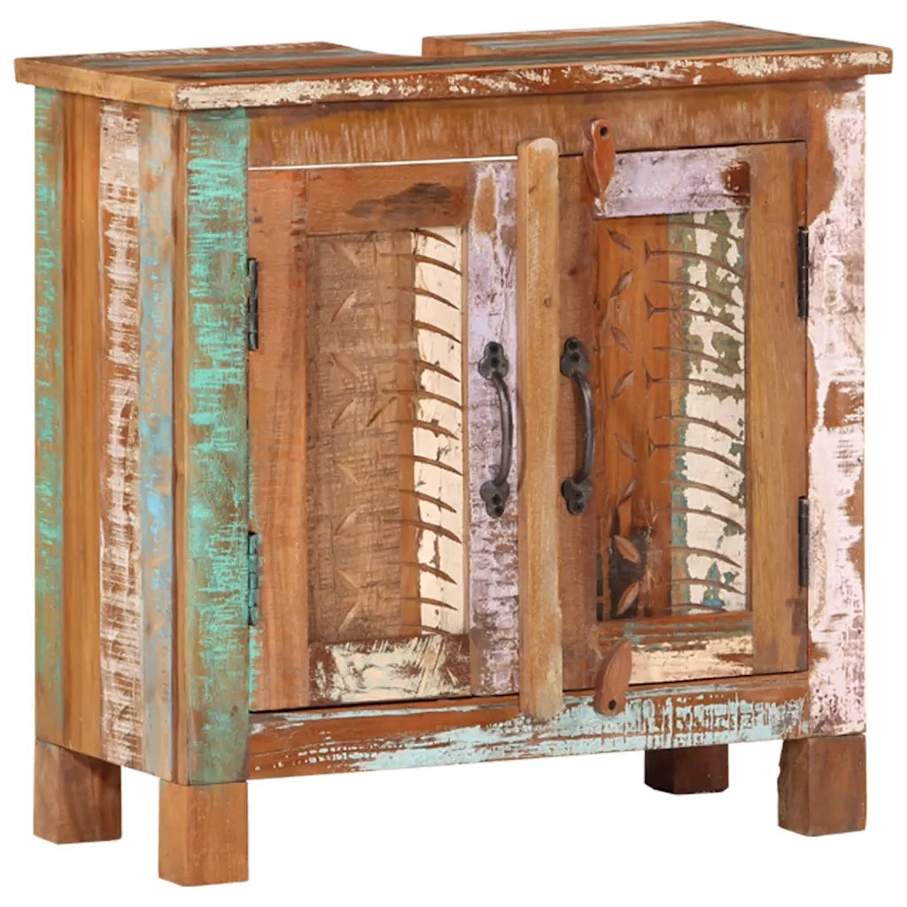 Set Mobili da Bagno 4 pz in Legno Massello di Recupero
