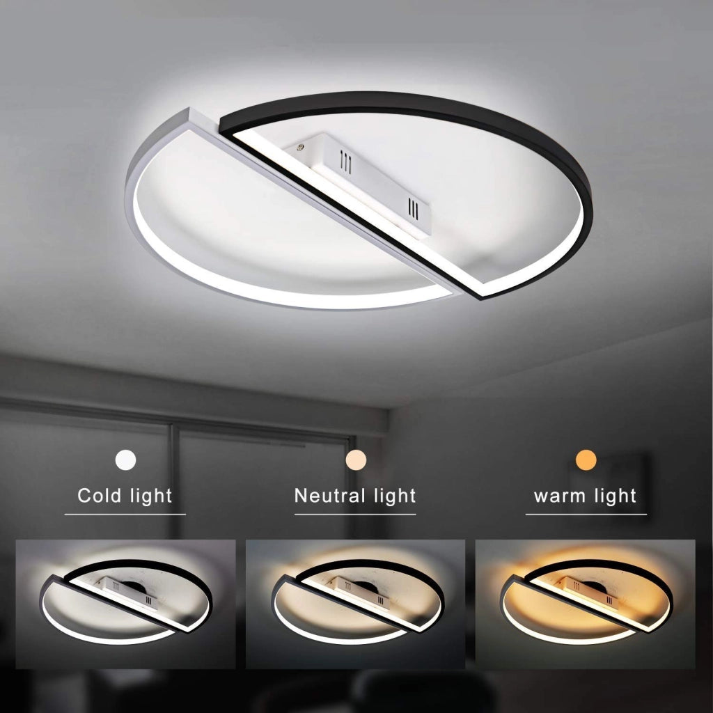 ZMH Lampada da soffitto plafoniera LED telecomando ferro dimmerabile moderna