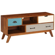 Mobile Porta TV 3 Cassetti 110x35x50cm Legno Massello di Acacia 247936