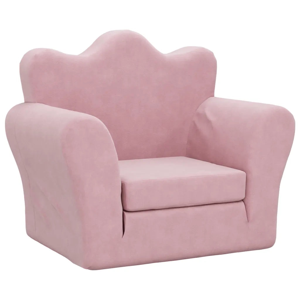 Divano Letto per Bambini-Sofa Letto-Daybed-Divanetto Rosa in Morbido Peluche 438327