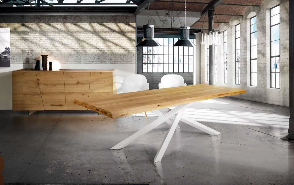 Tavolo big table fisso in rovere massello nodato spessore 6 cm. misura l.180 p.90 h.76 (1643) - Mobili 2G