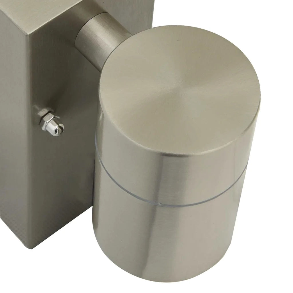 Lampada da Parete Esterna 2 pz Argento 6,5 x 10,5 x 16 cm CFW7786741