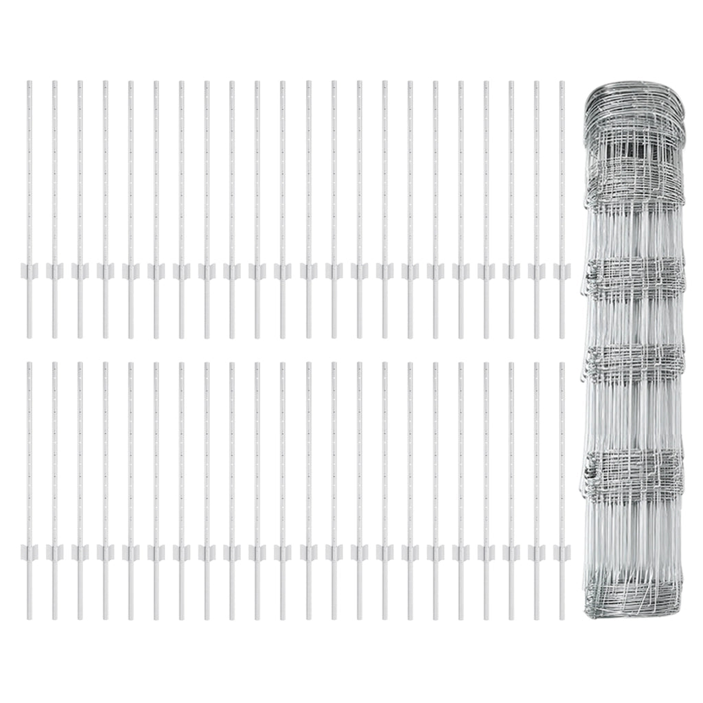 Pali di Recinzione  11 pz U-Channel 80 cm in Acciaio Zincato
